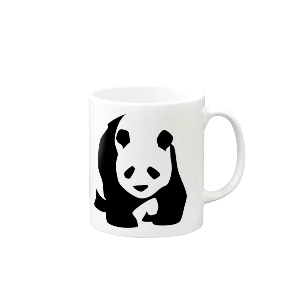 チョウソンポファクトリーのpanda Mug :right side of the handle