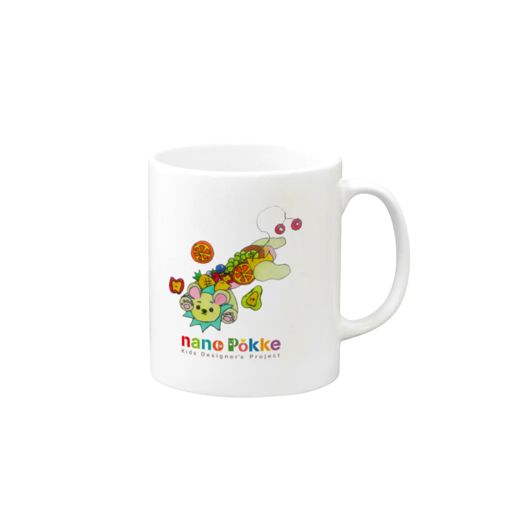 Kids Designer's Shopのフルーツライオン Mug :right side of the handle