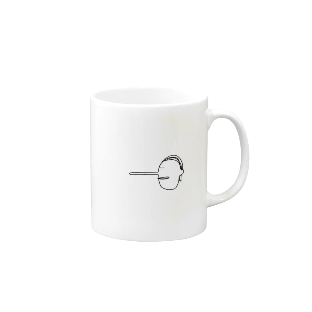 綿棒のはなたかさん Mug :right side of the handle