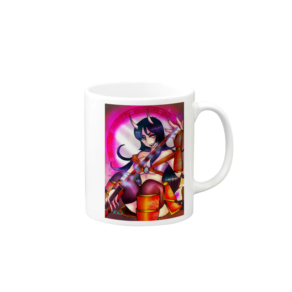 Yashitikageroの鬼娘グッズ Mug :right side of the handle