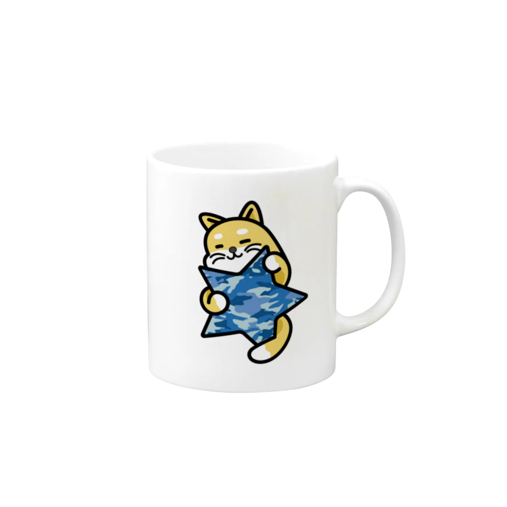 STAR CAIDOZの迷彩犬★名前はまだ無い Mug :right side of the handle