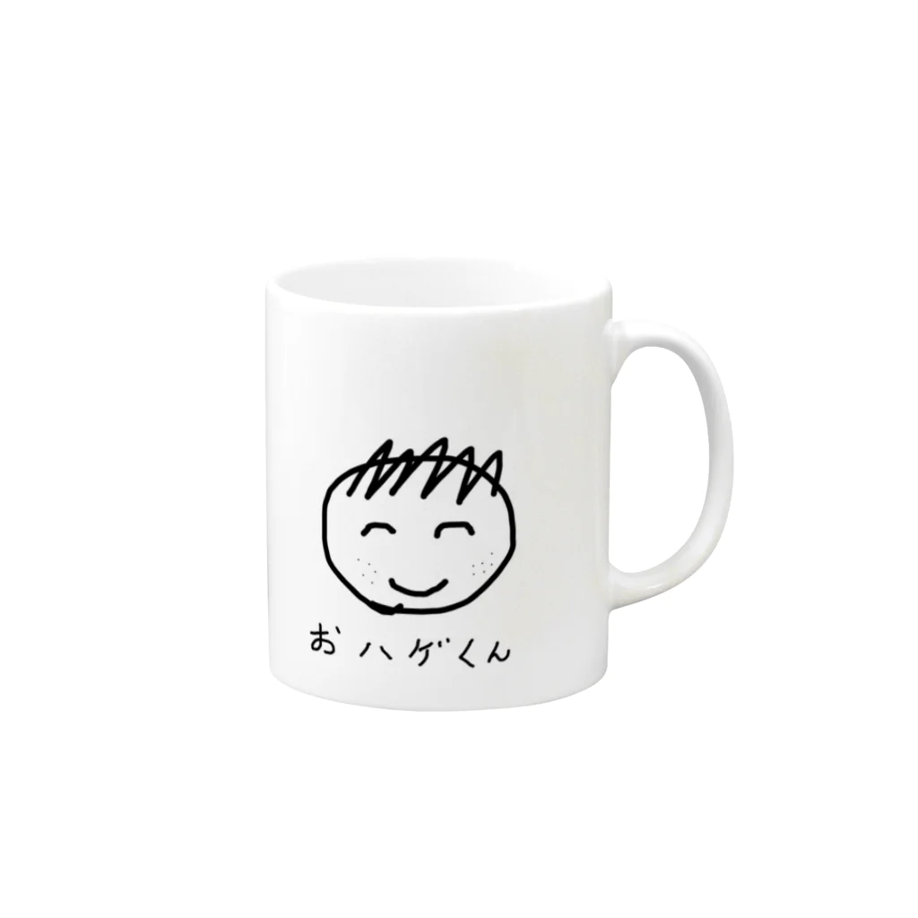 おハゲくんのお父ちゃんのおハゲくん Mug :right side of the handle