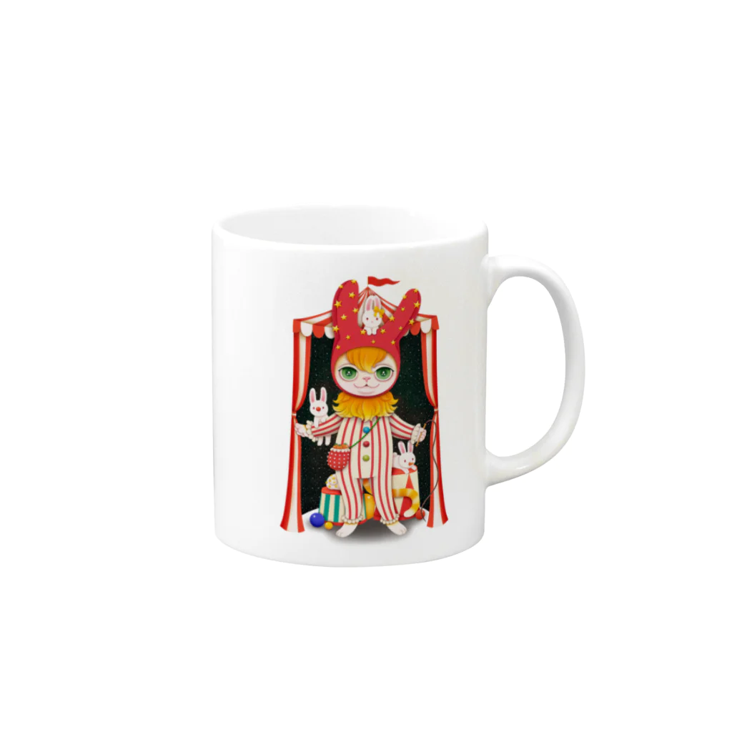 SORANEKO Art Shopの星のうさぎ使い Mug :right side of the handle