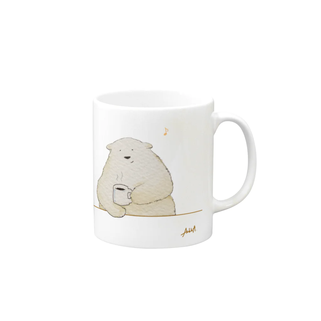 AnkkA(アンッカ）の店のほっと一息 Mug :right side of the handle