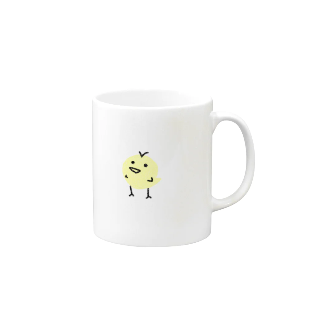 ゆる絵グッズのHIYOKO Mug :right side of the handle