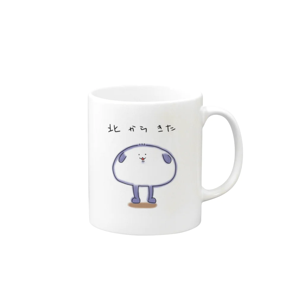 やもり屋商店の北のまんじゅうさぎ Mug :right side of the handle