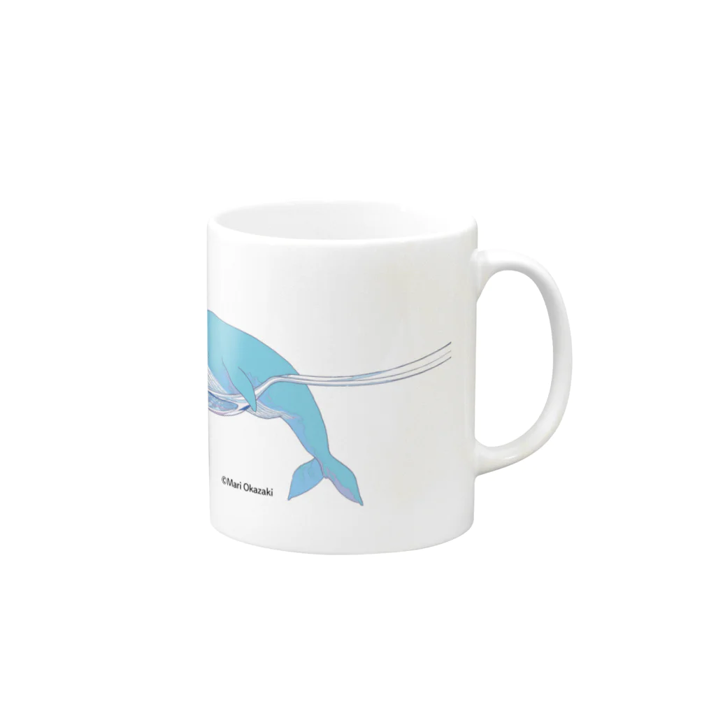 neconos Goodsのすくわれたクジラさん Mug :right side of the handle