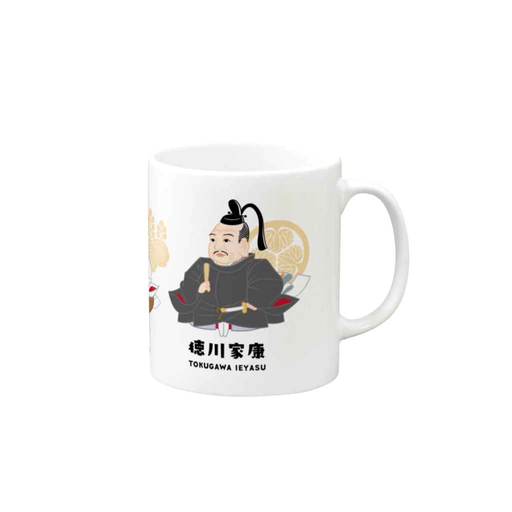 mincruの戦国三英傑 〜信長 秀吉 家康〜 Mug :right side of the handle