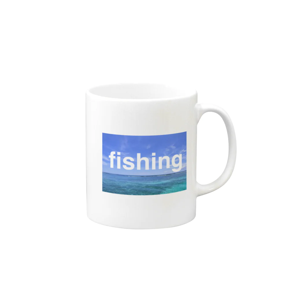 yu's shopのfishing Mug :right side of the handle