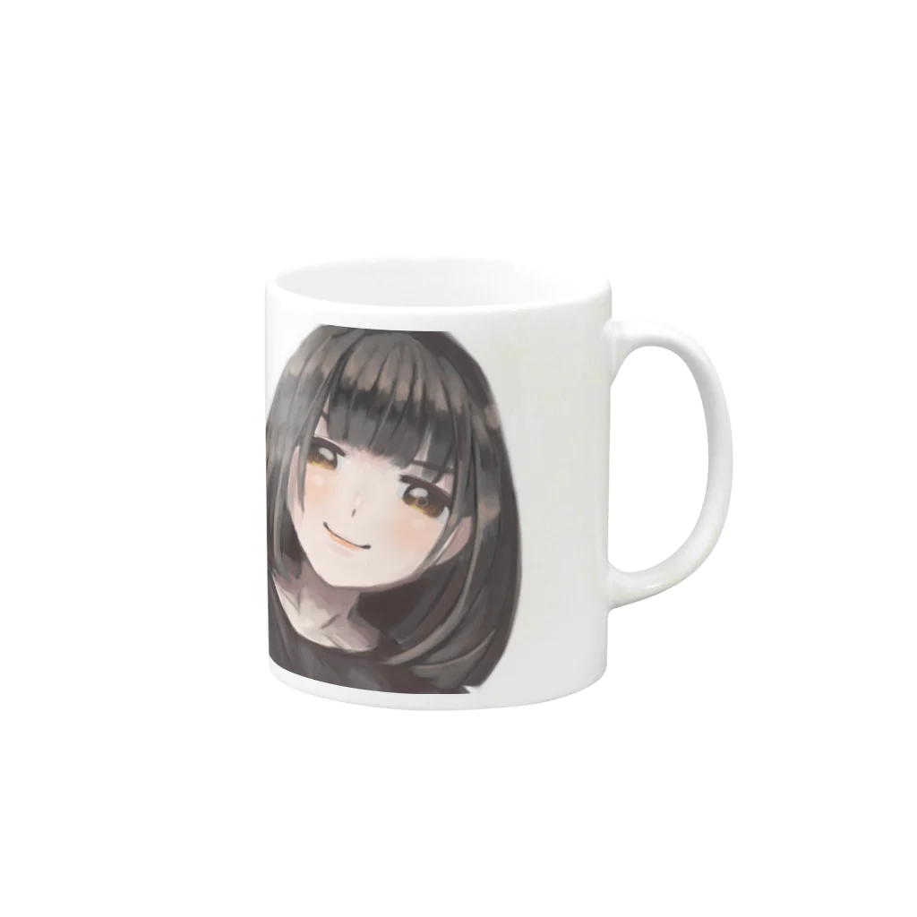 なぢ〜無職の梅酒さん！？ Mug :right side of the handle