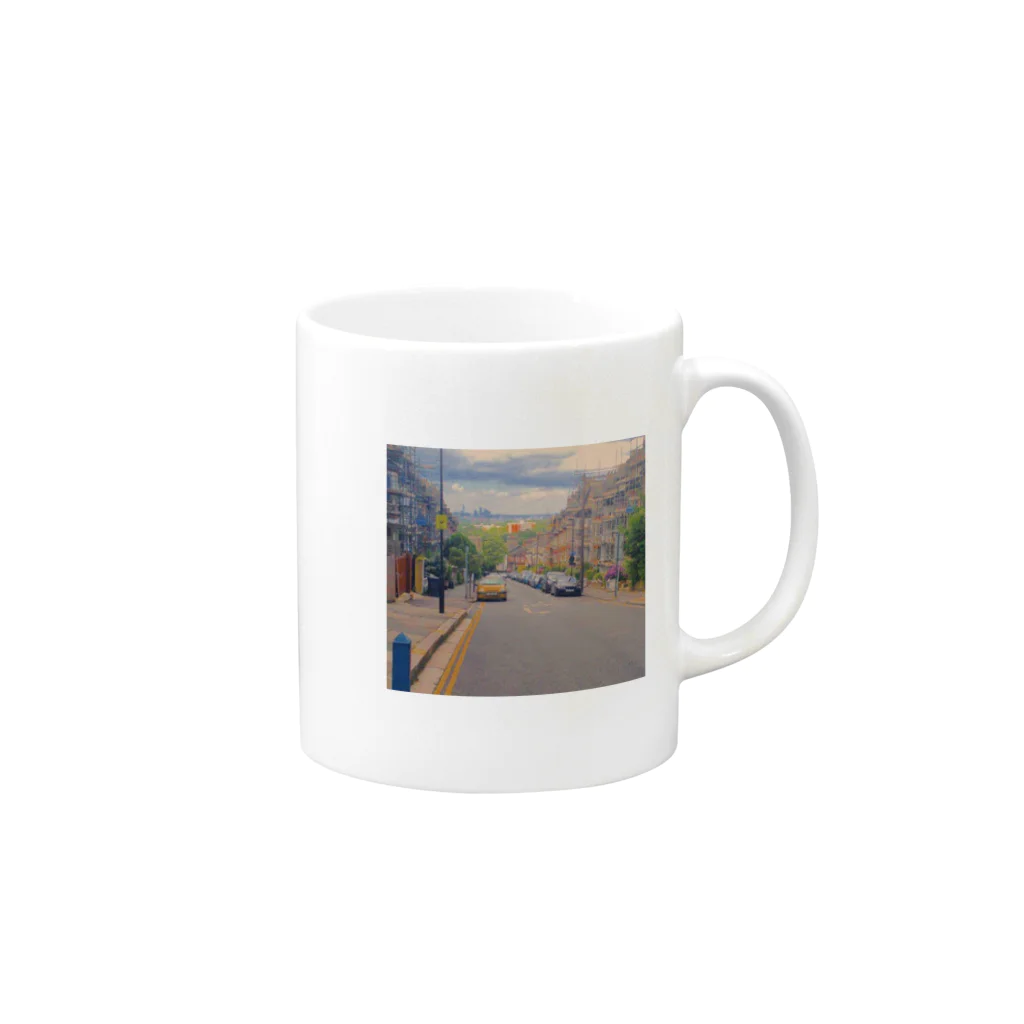 おぬぅショップのロンドン風景 Mug :right side of the handle