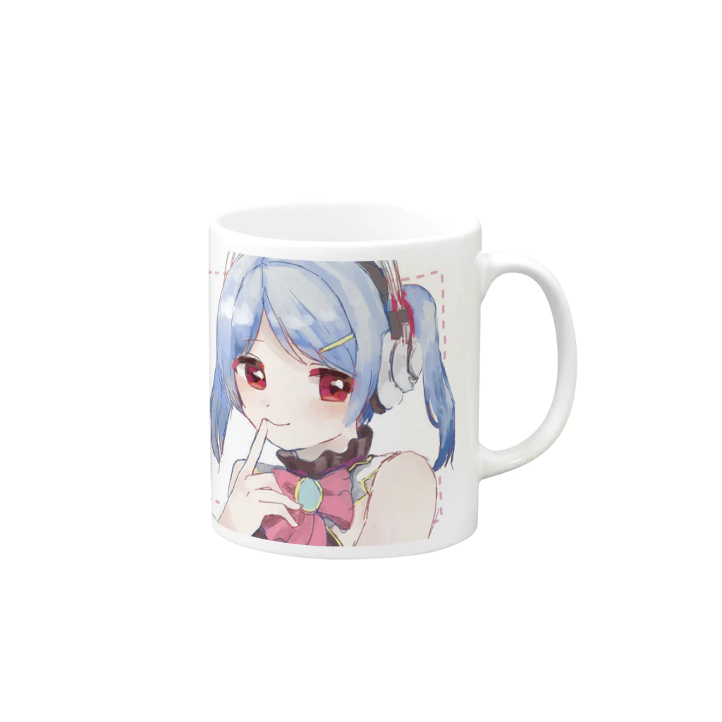 猫井める🐟準備中の猫井めるちゃんぐっず🐈 Mug :right side of the handle