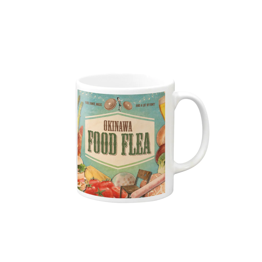 Okinawa Food FleaのOKINAWA FOOD FLEA Mug :right side of the handle