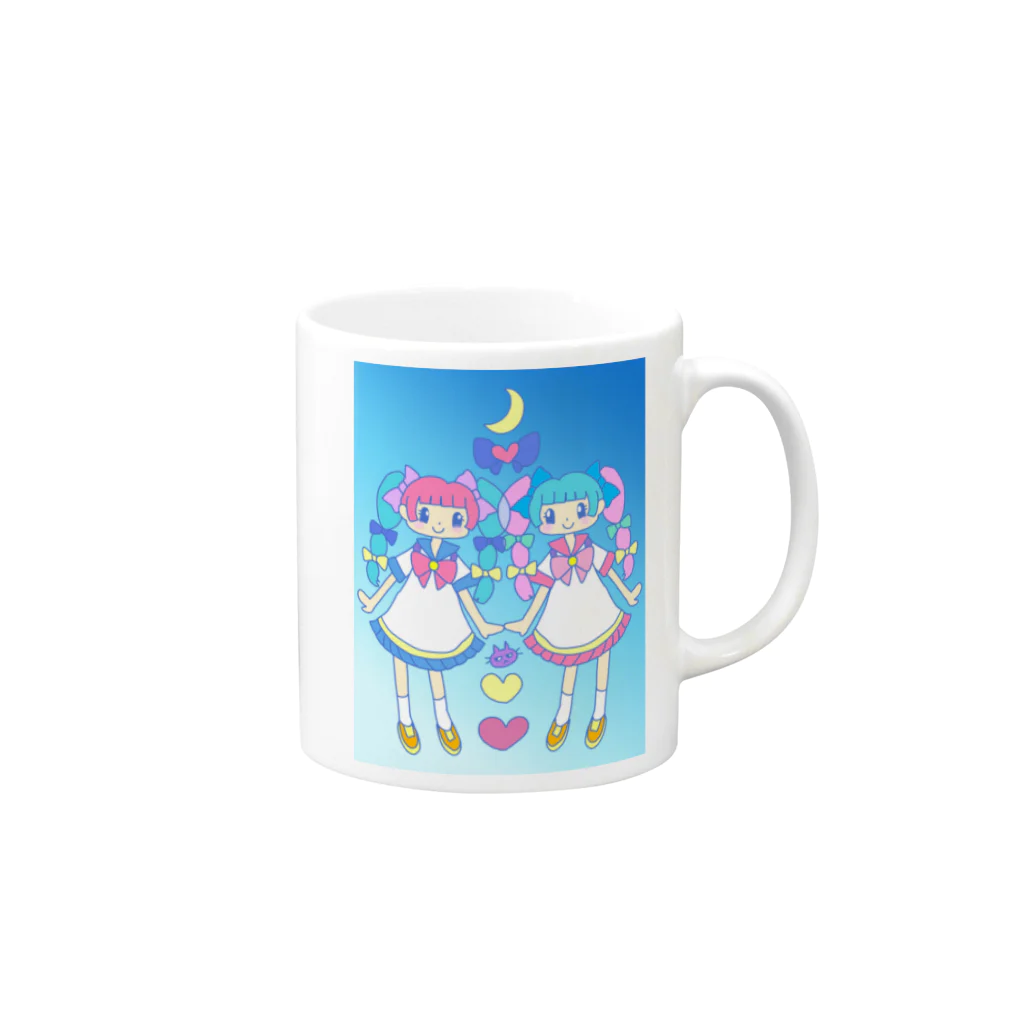 🌙レオナ🦄のゆめみるガールズ Mug :right side of the handle