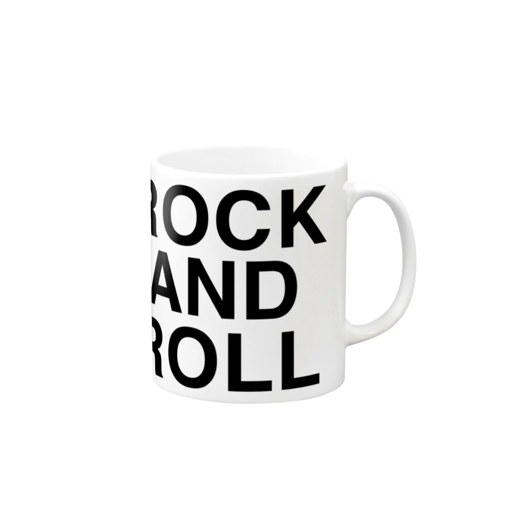 TOKYO LOGOSHOP 東京ロゴショップのROCK AND ROLL-ロックアンドロール- Mug :right side of the handle