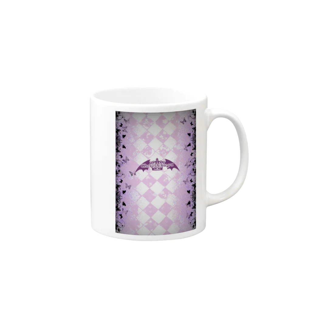 Cherish/ku-yaのCherish ロゴ Mug :right side of the handle