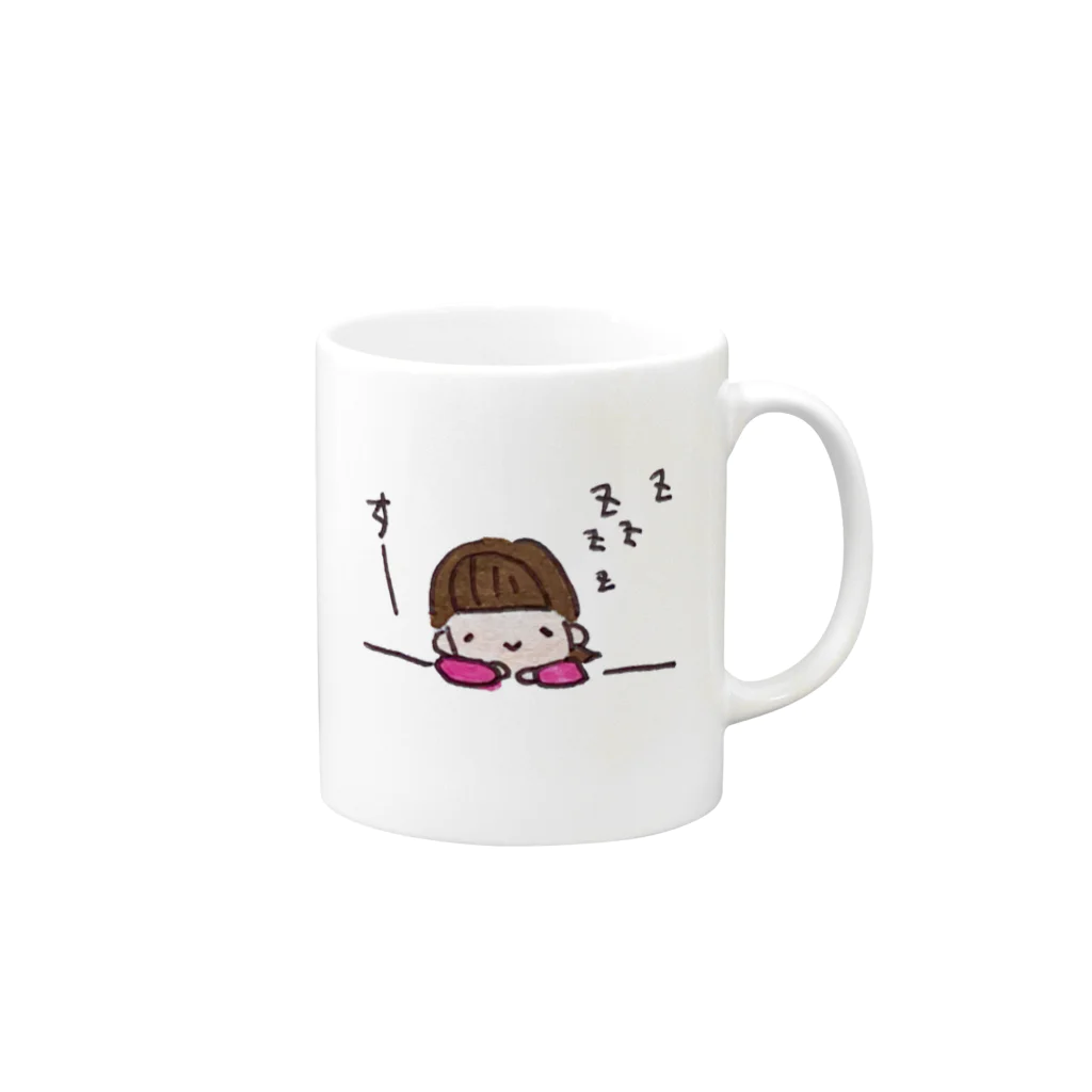 ちんちくりんのおみせの「すー...」シリーズ Mug :right side of the handle