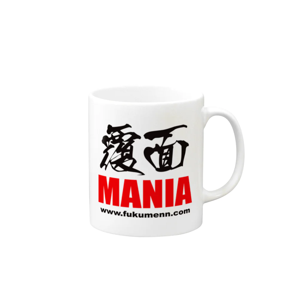 覆面MANIA＆CMLLの覆面MANIA 2006（黒文字） マグカップの取っ手の右面
