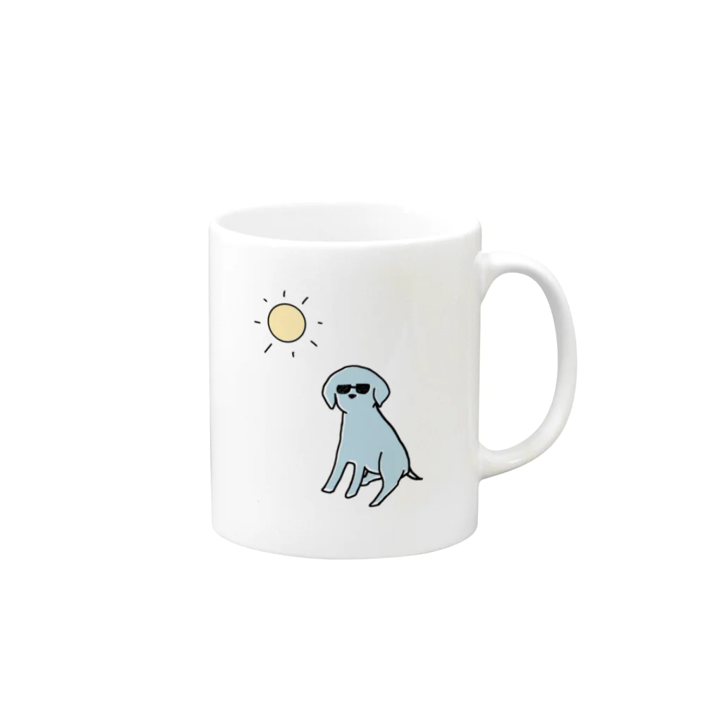 Ogata Dogs.のSummer Retriever Mug :right side of the handle