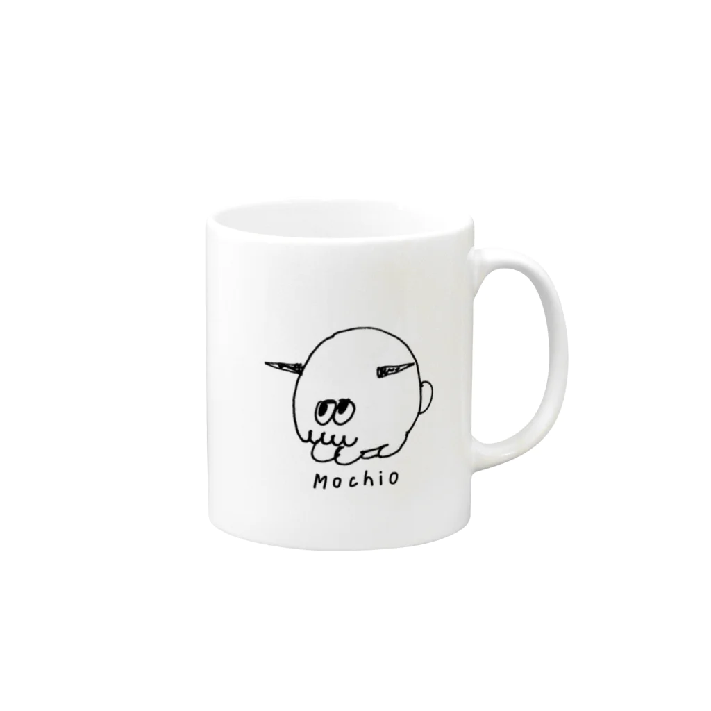 amo amamonのモチオのグッズ Mug :right side of the handle