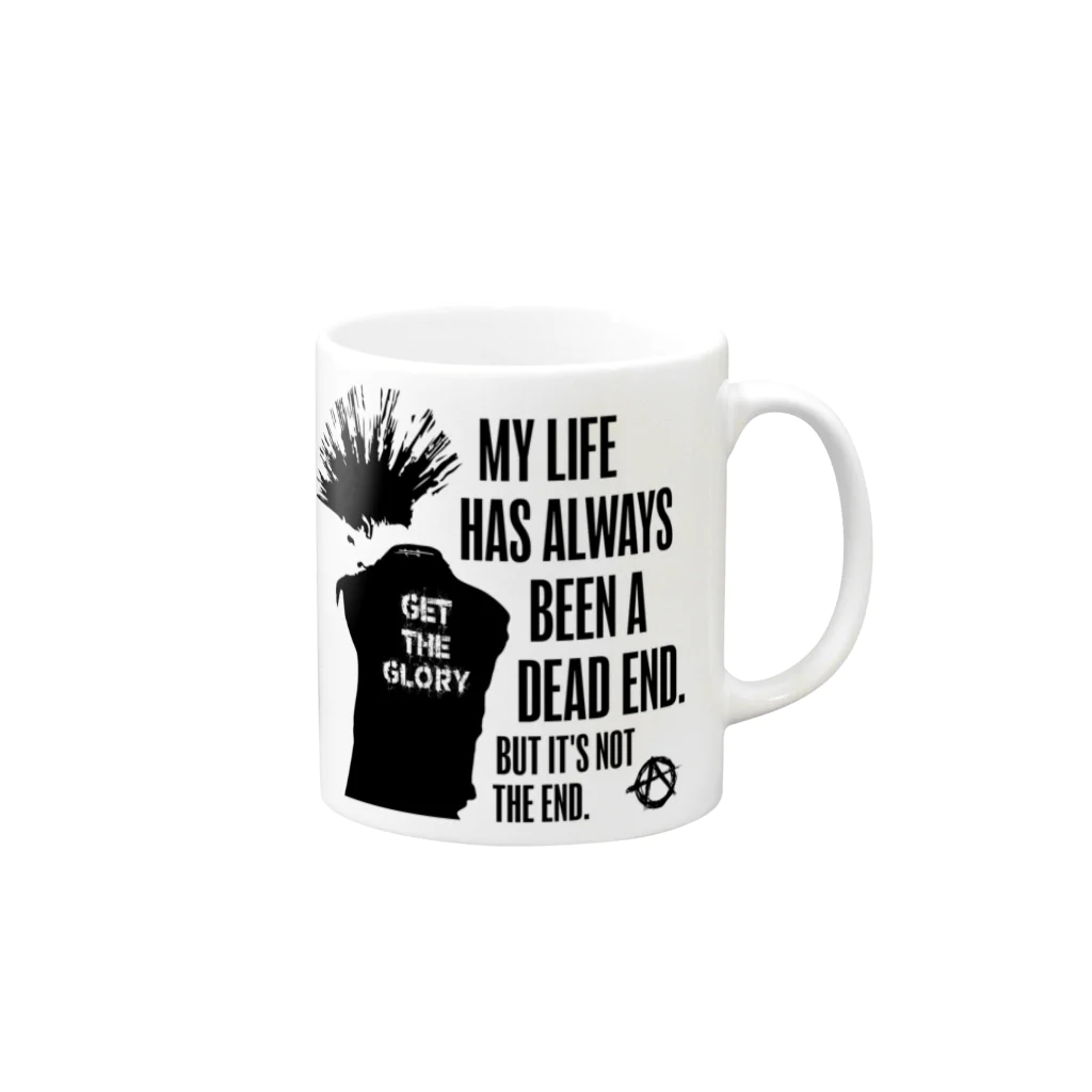 DEAD END DESIGNの栄光をつかめ！ Mug :right side of the handle