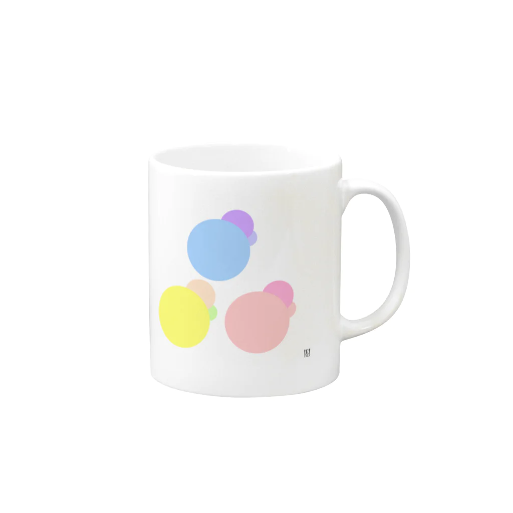 I&IのPastel color dots 3 マグカップの取っ手の右面