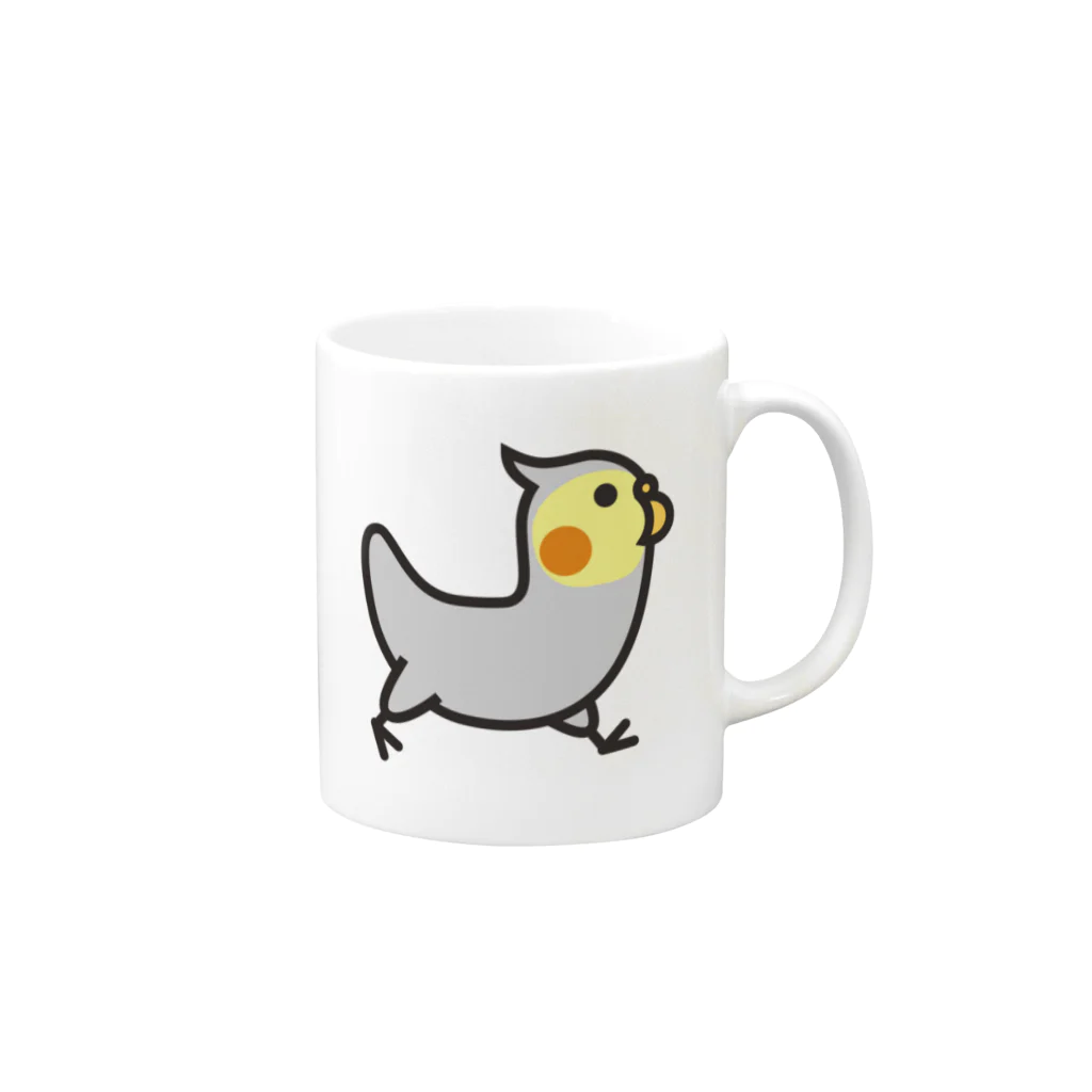 プッチのおみせの駆け抜けオカメ ノーマル Mug :right side of the handle