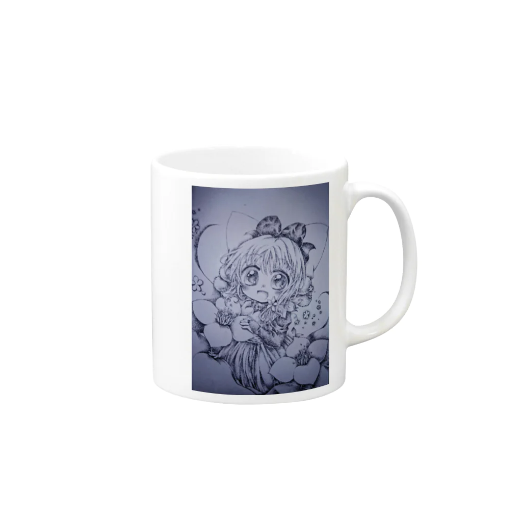 猫又 多座@漫画描き＊の妖精さん。＊ Mug :right side of the handle