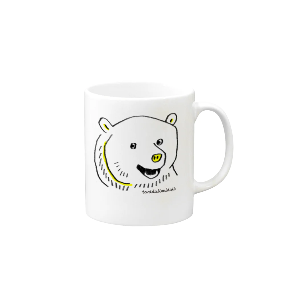 dog3doのくまトリドリ Mug :right side of the handle