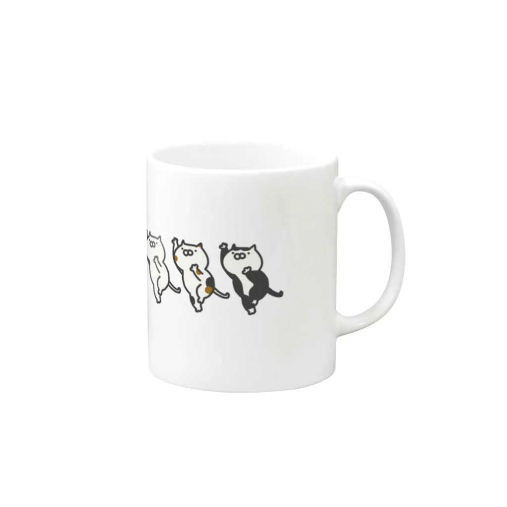 ケモノの杜の太極拳ねこ Mug :right side of the handle