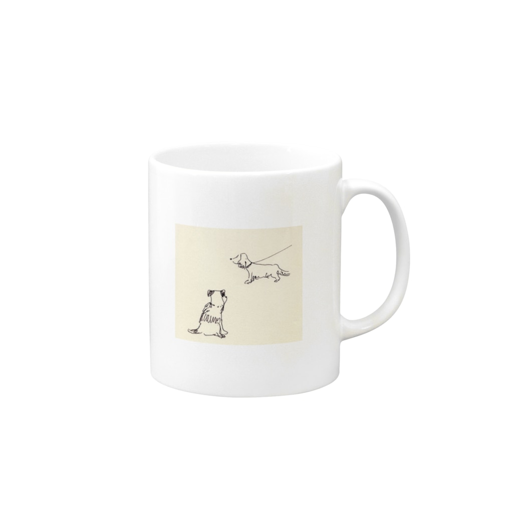 いわまともこのおさんぽのあのこ Mug :right side of the handle