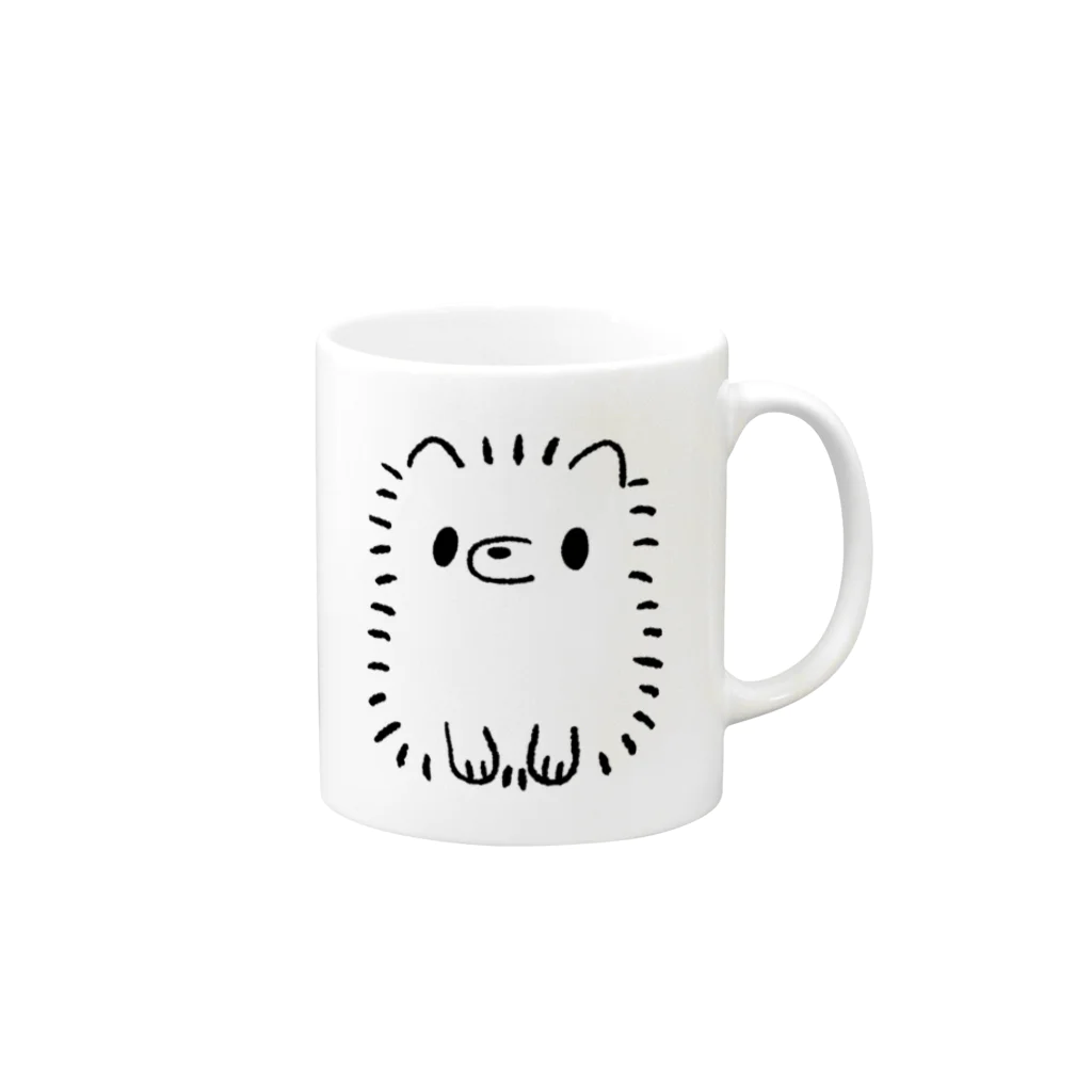 ポメちゃん！！！のまっすぐみつめるポメちゃん Mug :right side of the handle