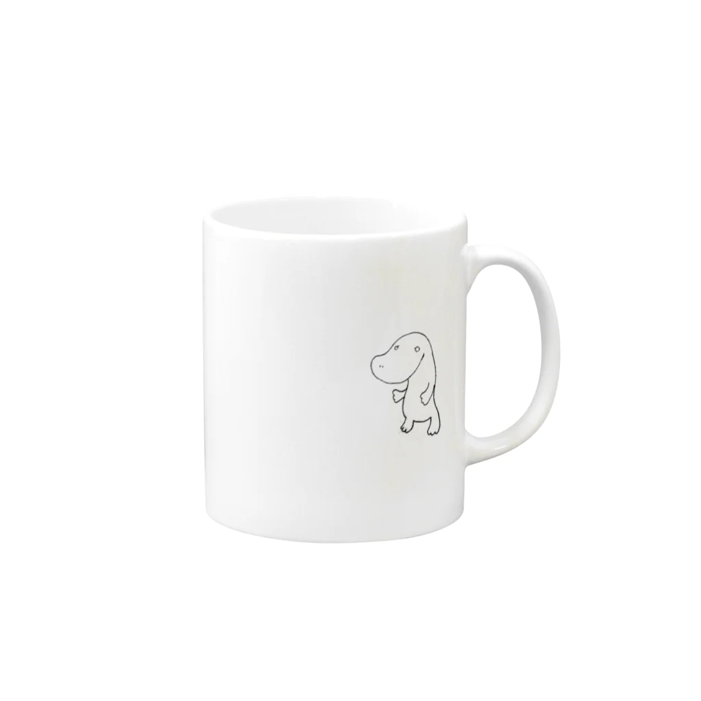 ぶさねこののぺミニ Mug :right side of the handle