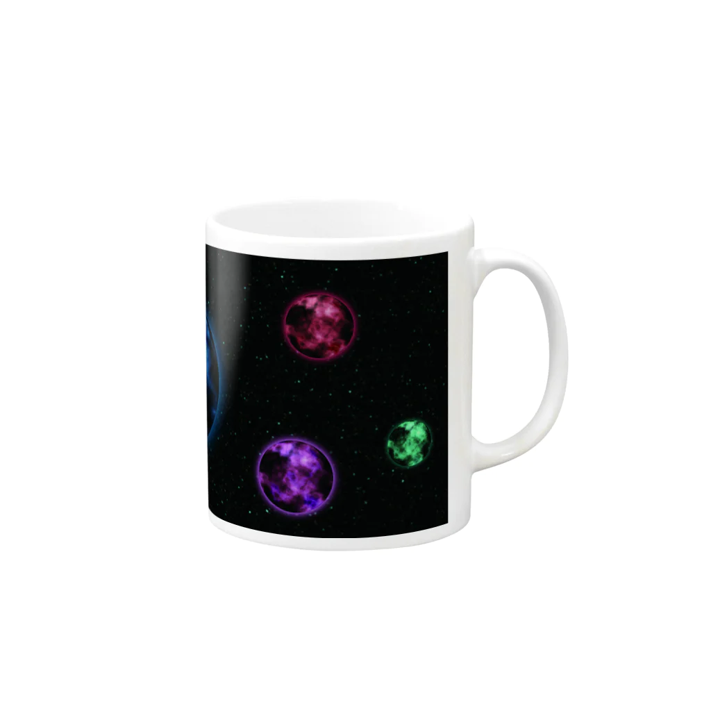 アリウムの宇宙のどこか Mug :right side of the handle