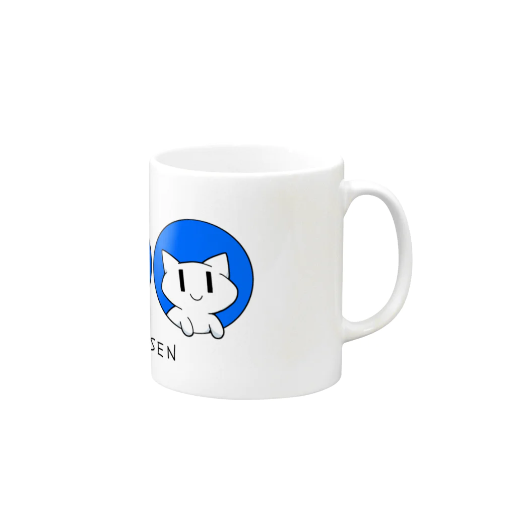 shinano kawaiiの特急猫（中央本線） Mug :right side of the handle