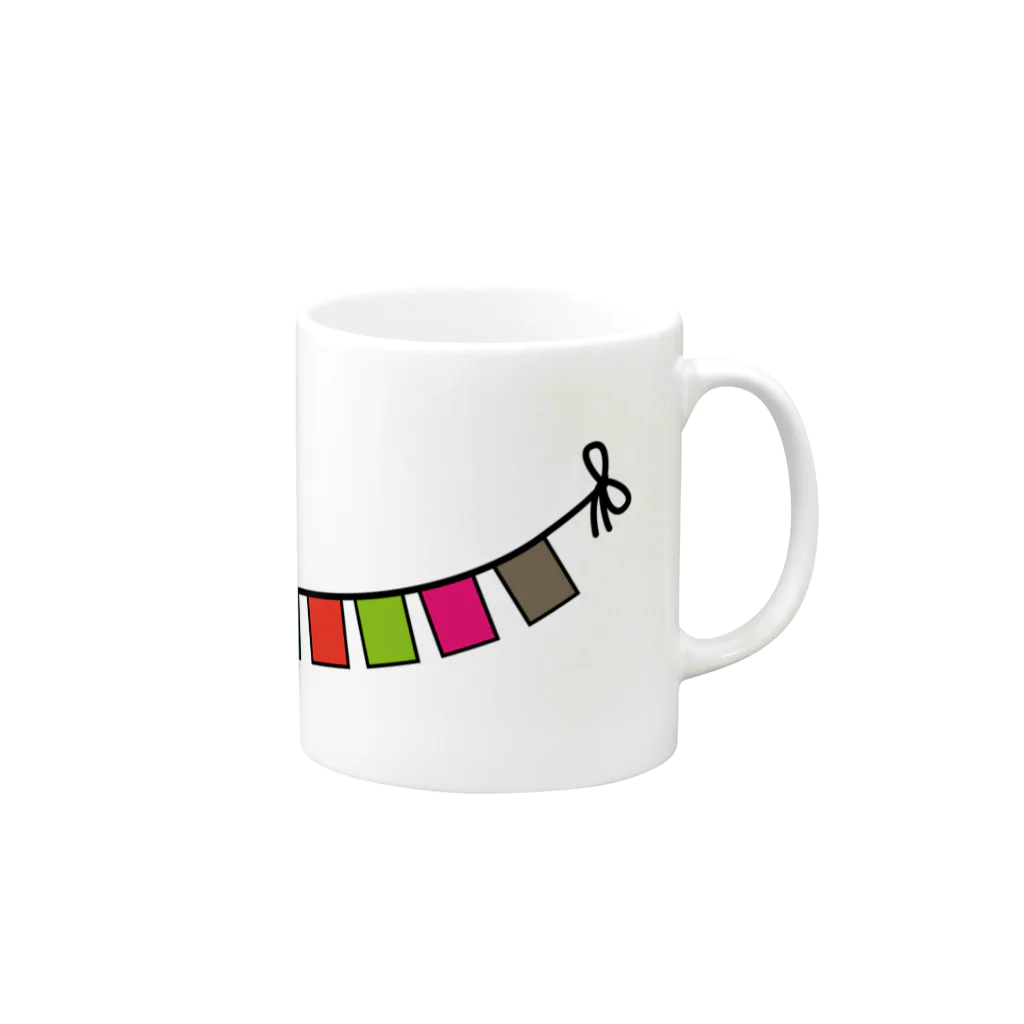 こだまの万国旗 Mug :right side of the handle