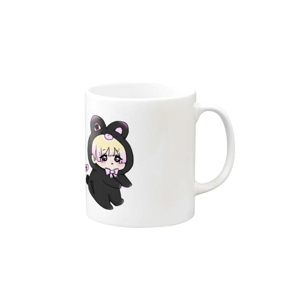 おもちのおみせやさんのタレ目うさ Mug :right side of the handle