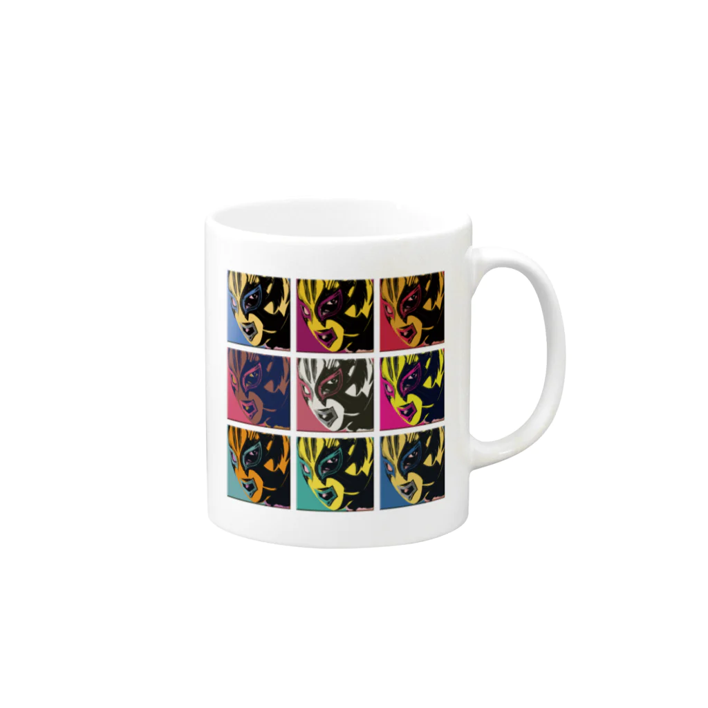 覆面MANIA＆CMLLの覆面MANIA "ANIVERSARIO 10" Mug :right side of the handle