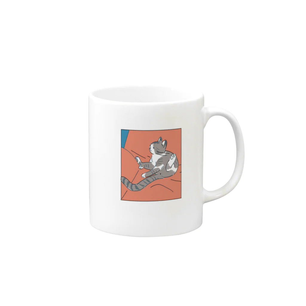 おおいぬ工房のねこ Mug :right side of the handle