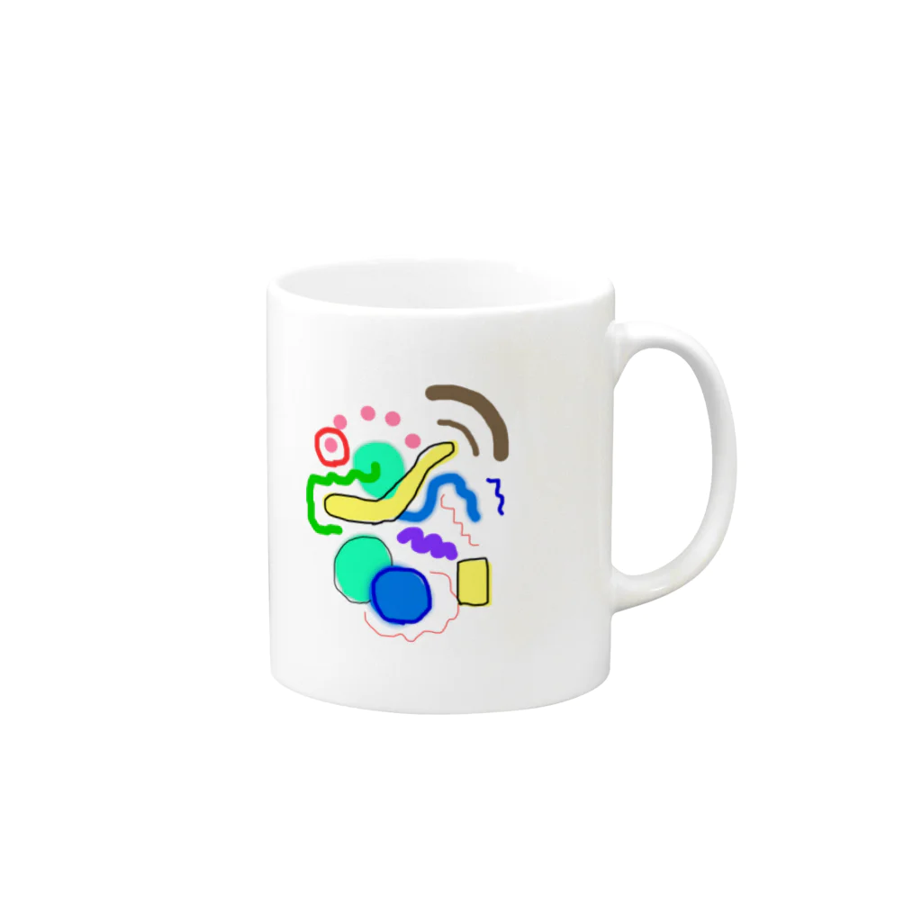 ユーモアガレージ🎈のおしゃれ模様① Mug :right side of the handle