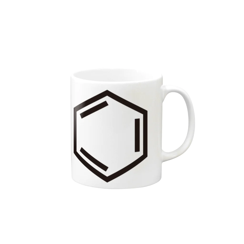 こだまのベンゼン環 Mug :right side of the handle