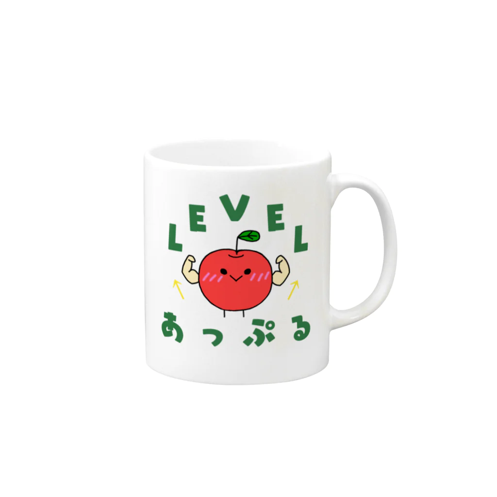 Otters LadenのLevel あっぷる Mug :right side of the handle