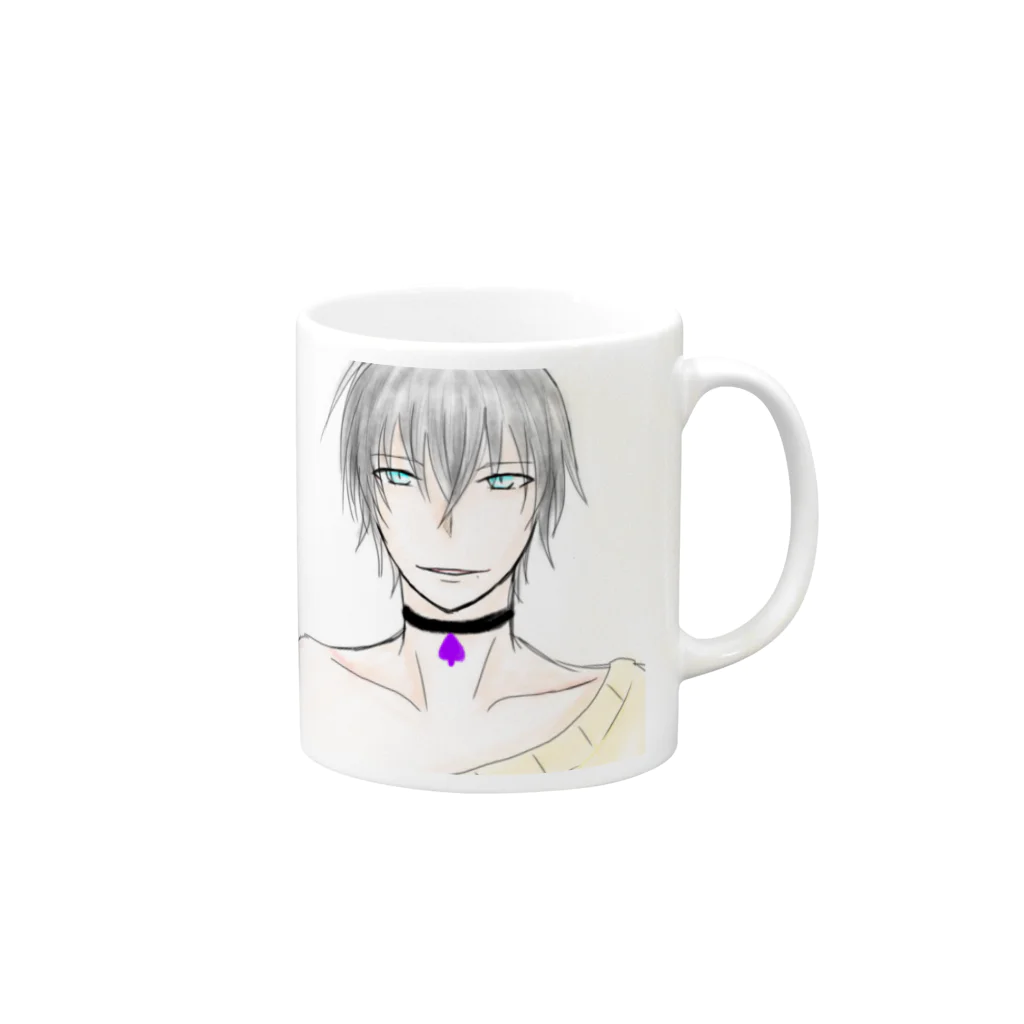 朔夜のうちのモブ君 Mug :right side of the handle