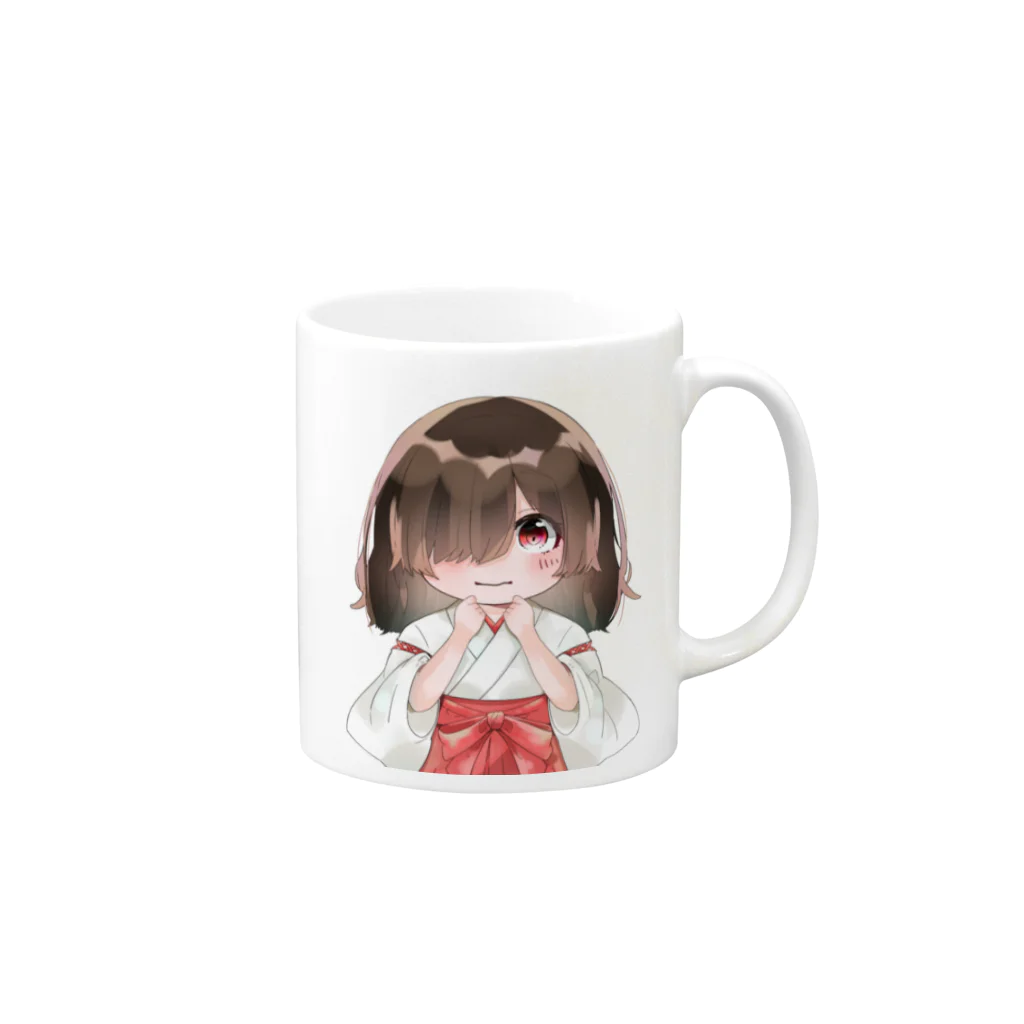 たいやき)3のはんにゃいたいやきマグカップ Mug :right side of the handle