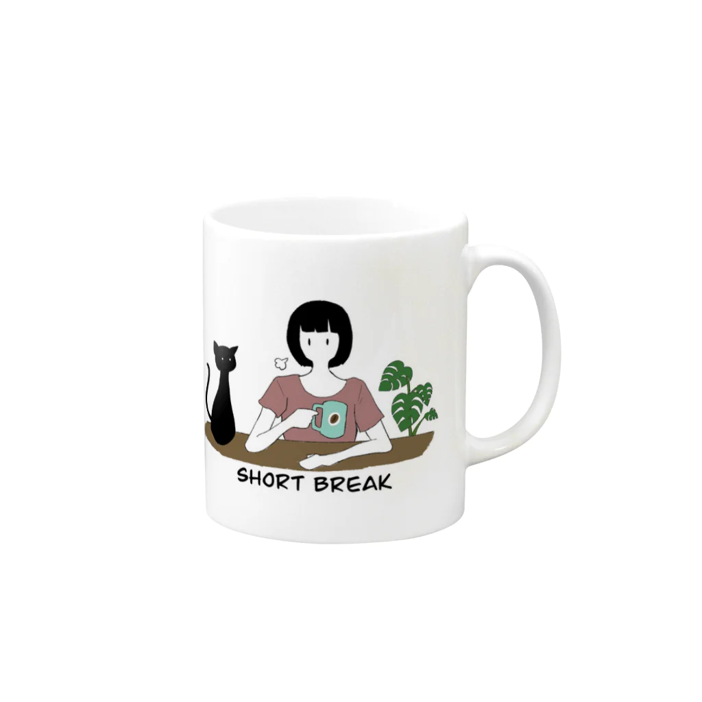 Ocha-Storeのひとやすみ Mug :right side of the handle