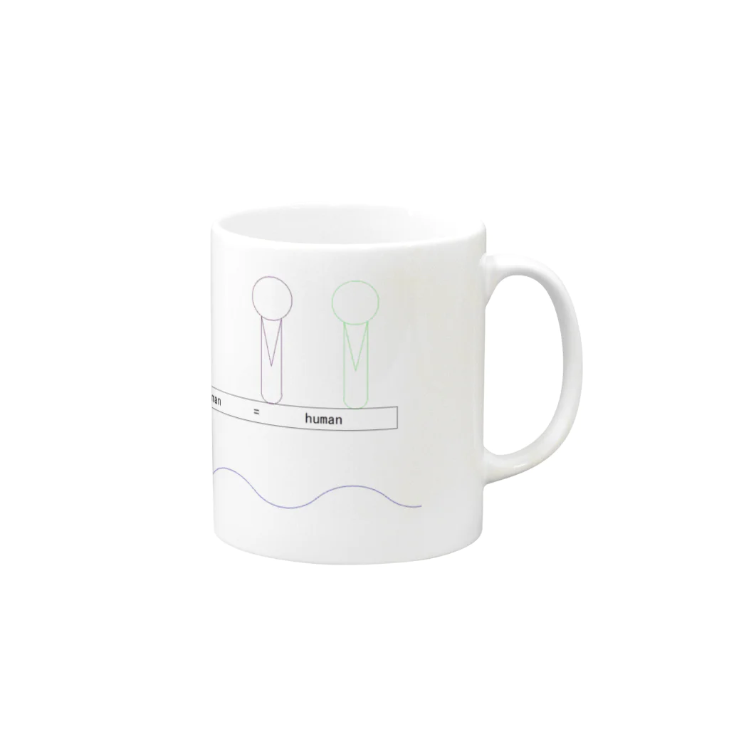 JaRyのhuman = human Mug :right side of the handle