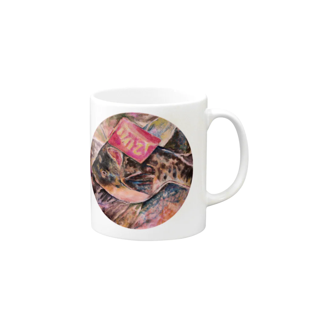 コアラパラダイスの売られているフグ Mug :right side of the handle