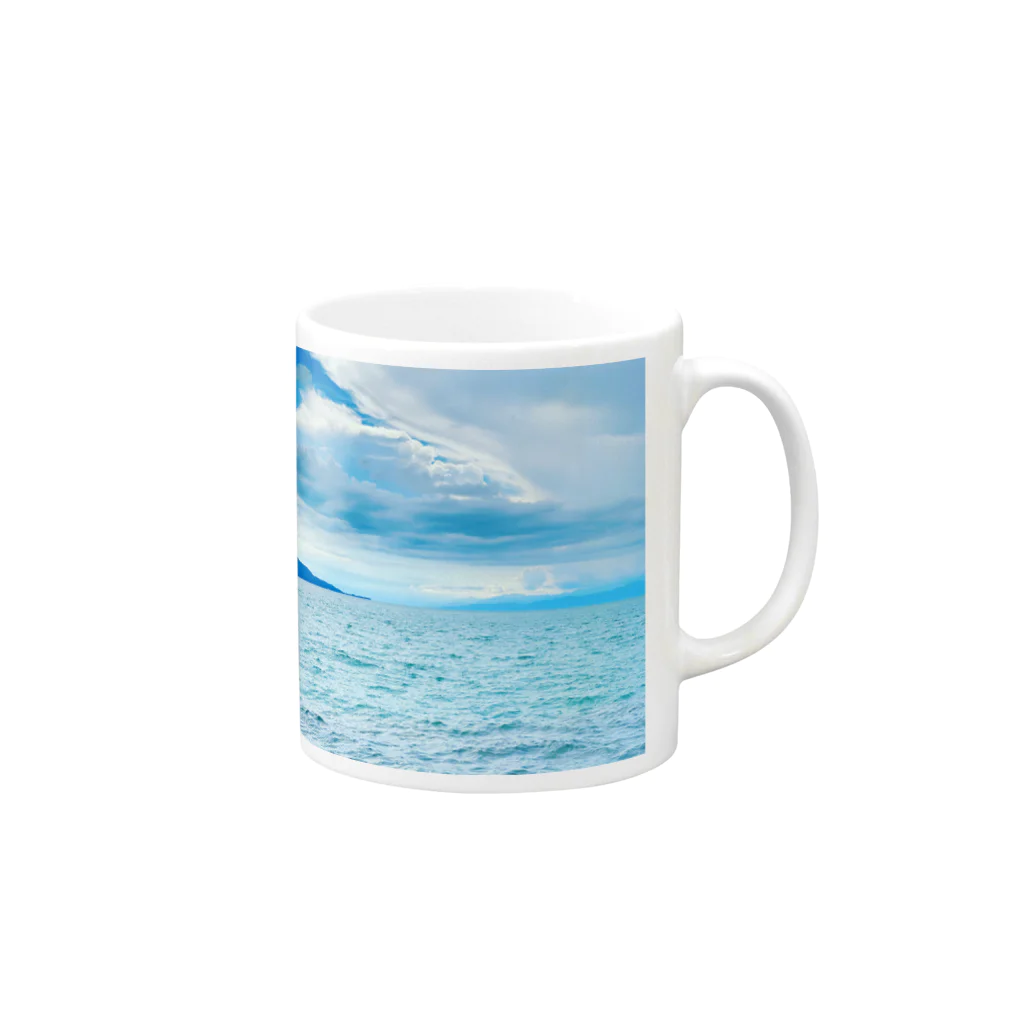 お花屋のSKYアイテム Mug :right side of the handle