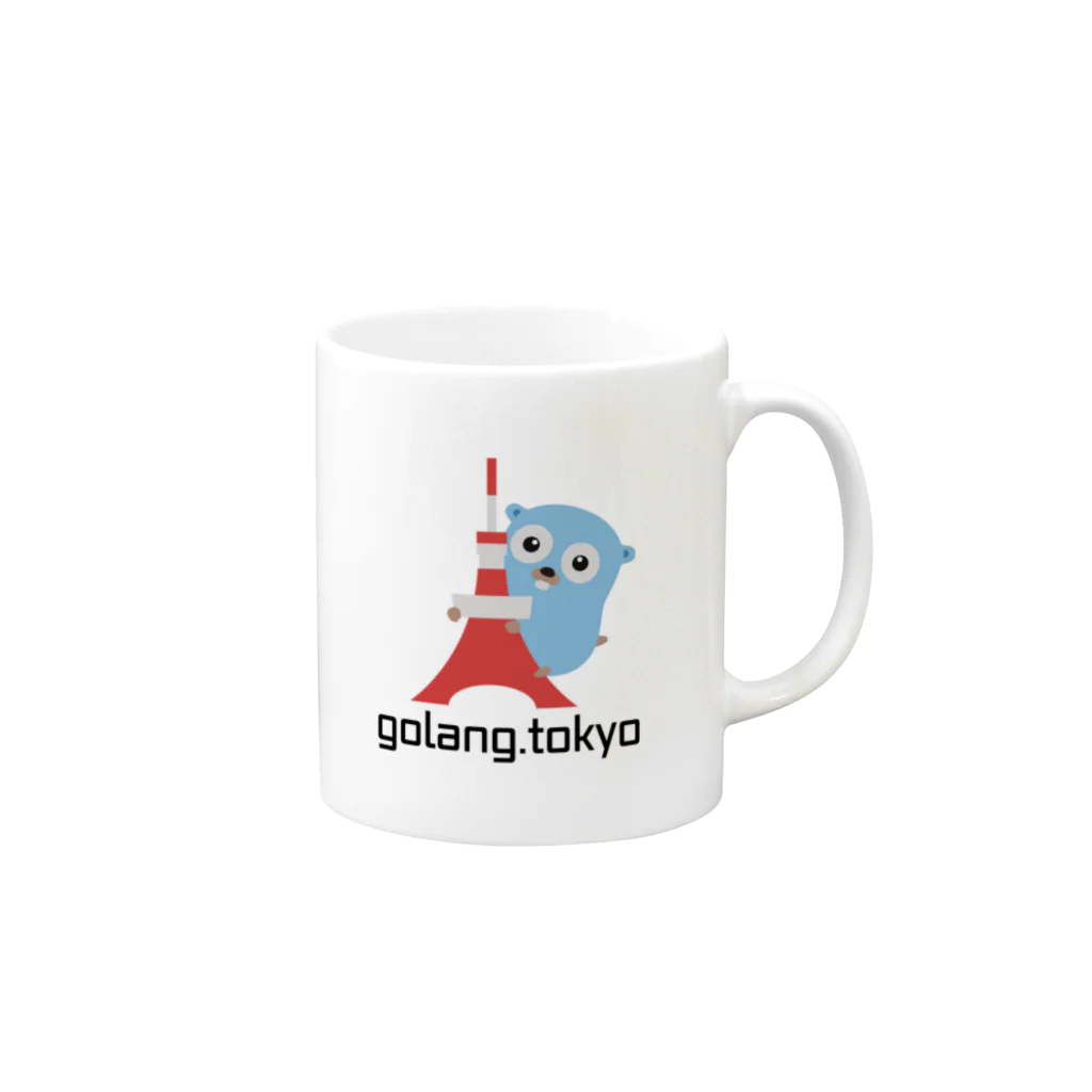 tenntenn ʕ ◔ϖ◔ʔ ==Goのgolang.tokyo Mug :right side of the handle