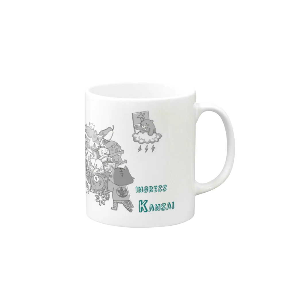 こうらえな(iceeye)の塊ingress kansai Mug :right side of the handle